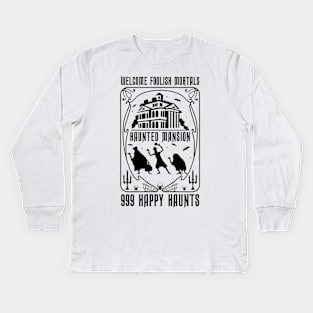 Vintage The Haunted Housem,Vintage Halloween,Halloween Movie,Scary Movie Kids Long Sleeve T-Shirt